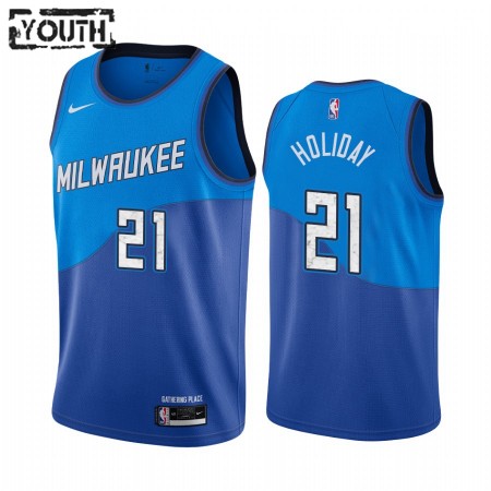 NBA Børn Trøje Milwaukee Bucks Jrue Holiday 21 2020-21 City Edition Swingman NBA Børn Trøje Milwaukee Bucks Jrue Holiday 21 2020-21 City Edition Swingman